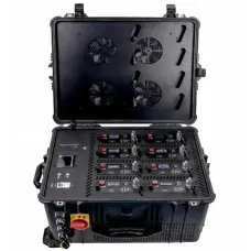 VIP-JAM8D High-Power 400W Multi-Band DDS Jammer - Modular Pelican Case Tactical Shield