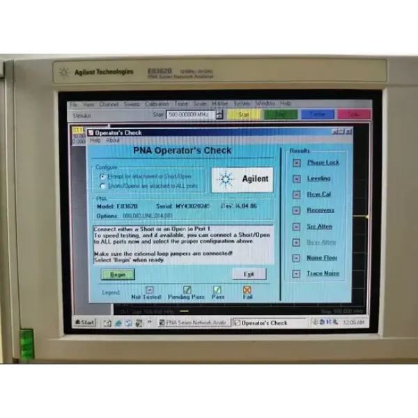 Agilent E8362B PNA Series Vector Network Analyzer, 10 MHz - 20 GHz frequency range