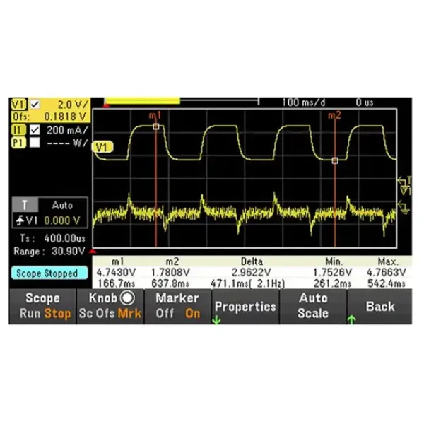 DC Power Supply with Oscilloscope and Arbitrary Waveform Generator Keysight E36154ABV and E36154AGV