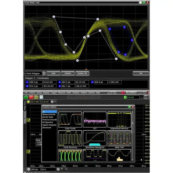 Keysight MSOS054A High Definition Oscilloscope: 500 MHz, 4 Analog and 16 Digital Channels
